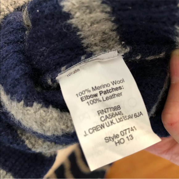 Madewell XS striped sweater elbow patches wool - Picture 10 of 10